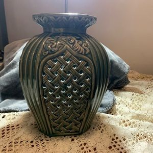 Antique Green Porcelain Vase.